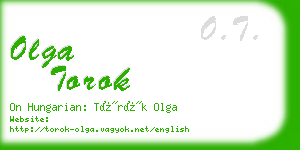 olga torok business card